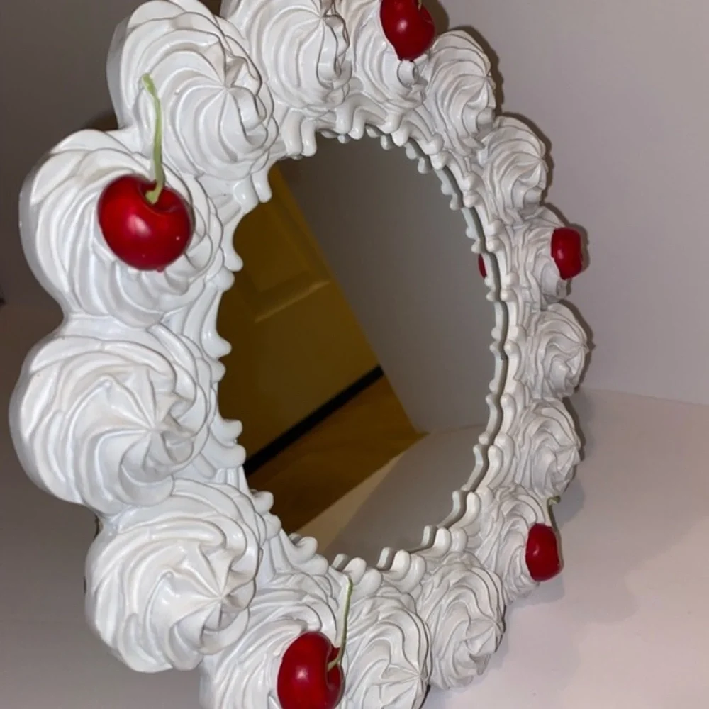 Whip Cream and Cherry Decorative Mirror, Cake Mirror